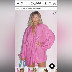 EVOLVING SHIRT DRESS PINK